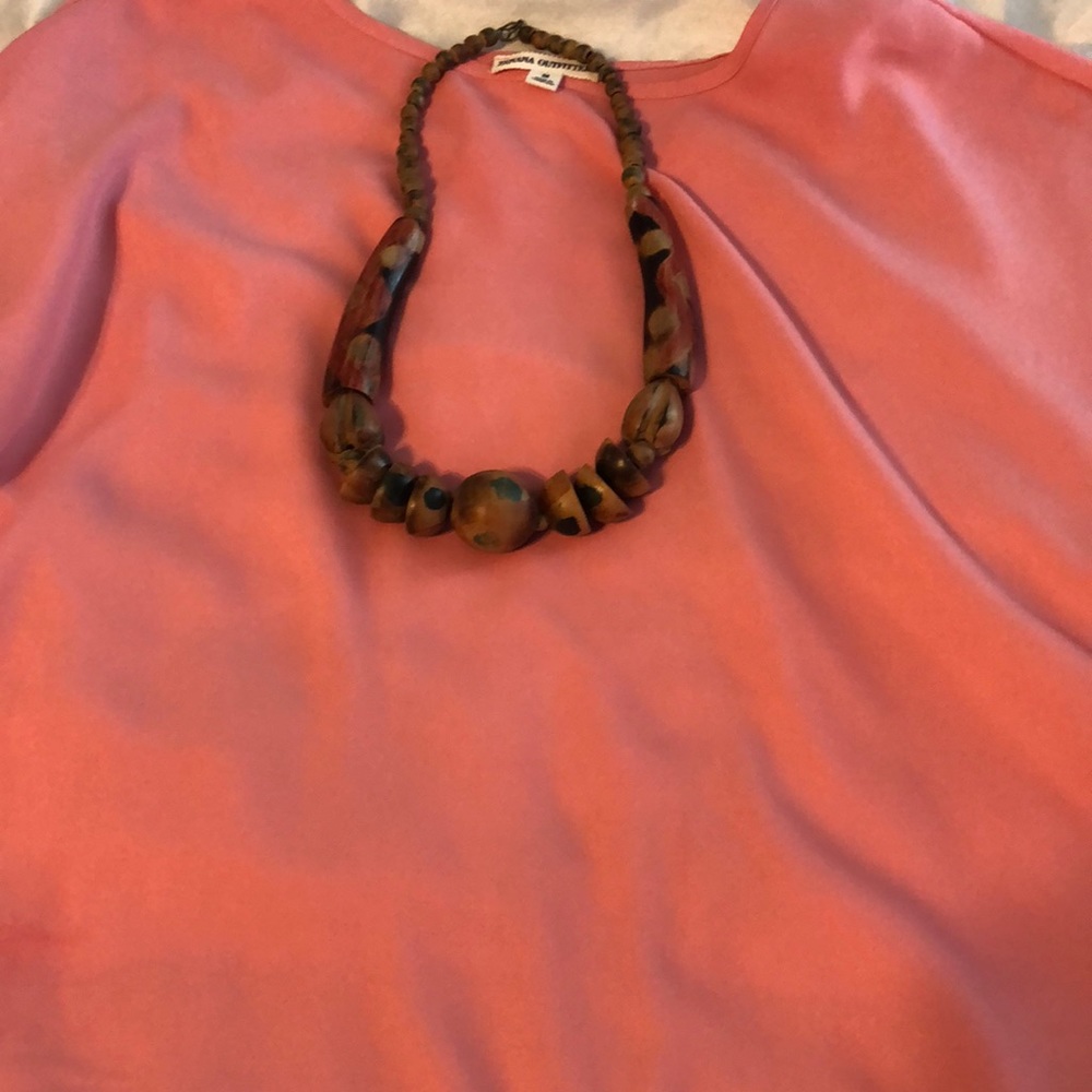 Wooden beaded necklace